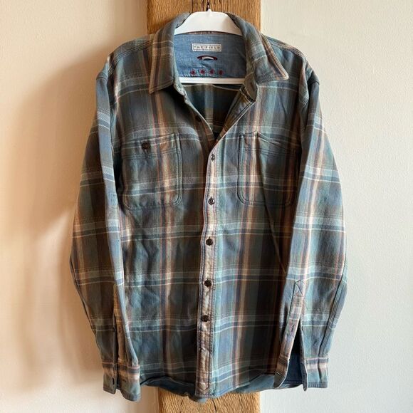 The Field Plaid Button Up Shirt Jacket 100% Cotton XL - Picture 1 of 8
